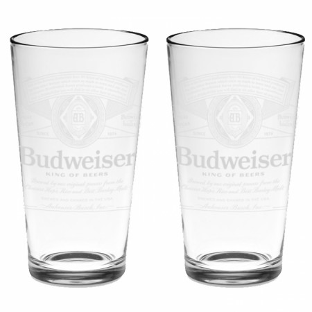 Budweiser Classic Logo 2-Pack Pint Glass Set